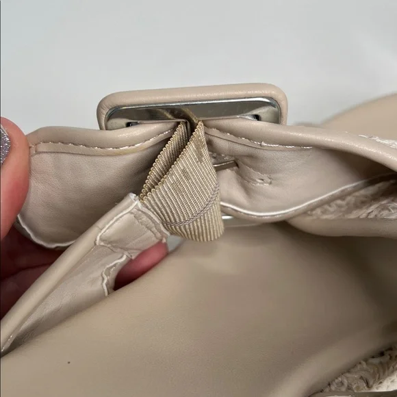 Seychelles Calli buckle crisscross woven cream platform sandals size 9.5 - Picture 11 of 13